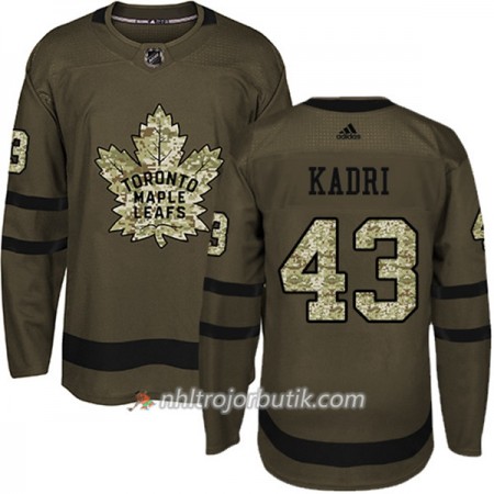 Män Ishockey Toronto Maple Leafs Tröja Nazem Kadri 43 Adidas 2017-2018 Camo Grön Authentic